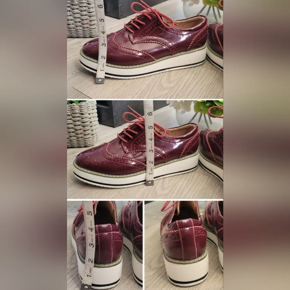 Dadawen Burgundy Wingtip Oxford Loafer 1.5